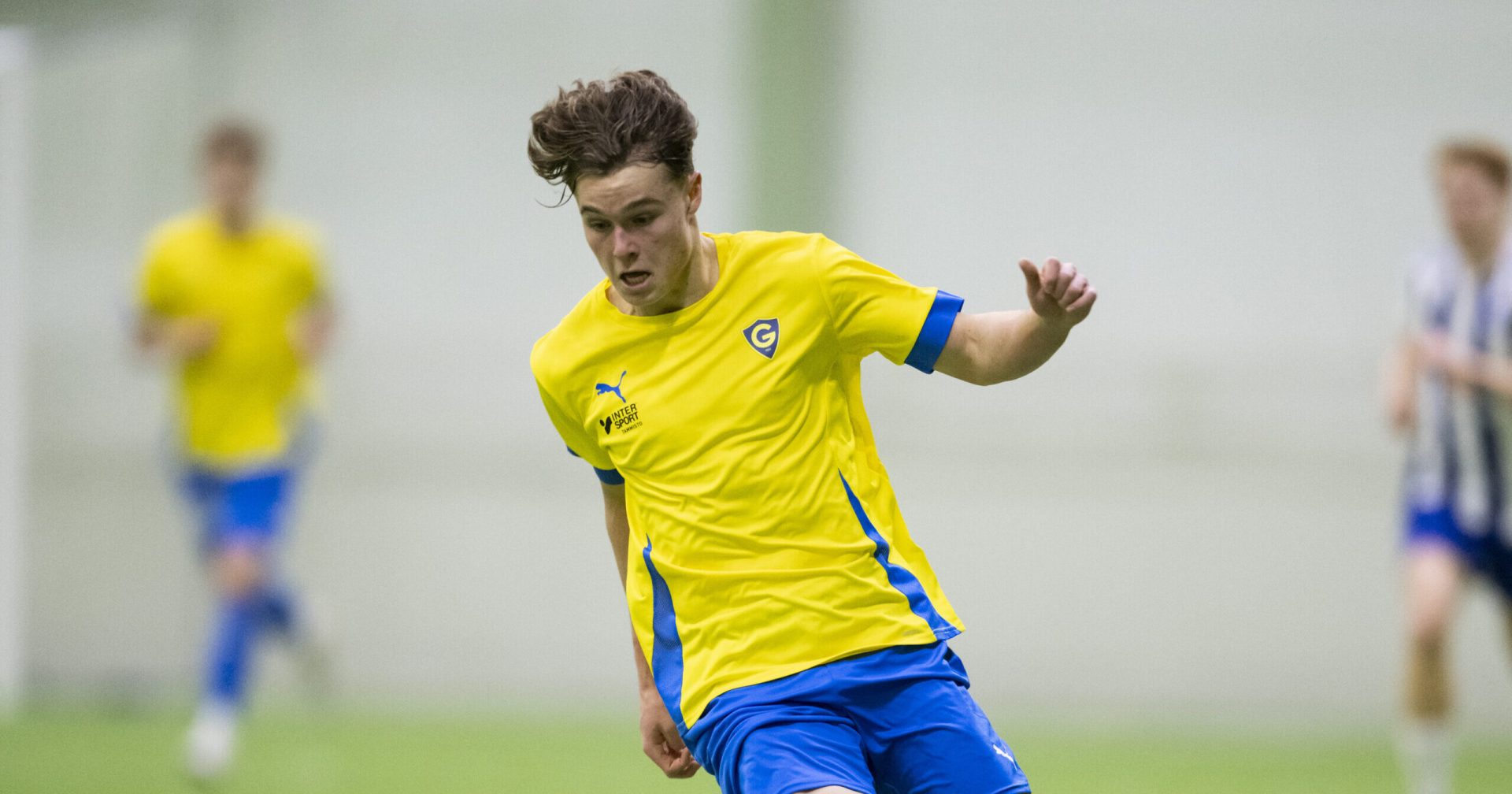 Elmer Vauhkonen. HJK - Gnistan. Liigacup. Helsinki 11.1.2025. Kuva: Jussi Eskola